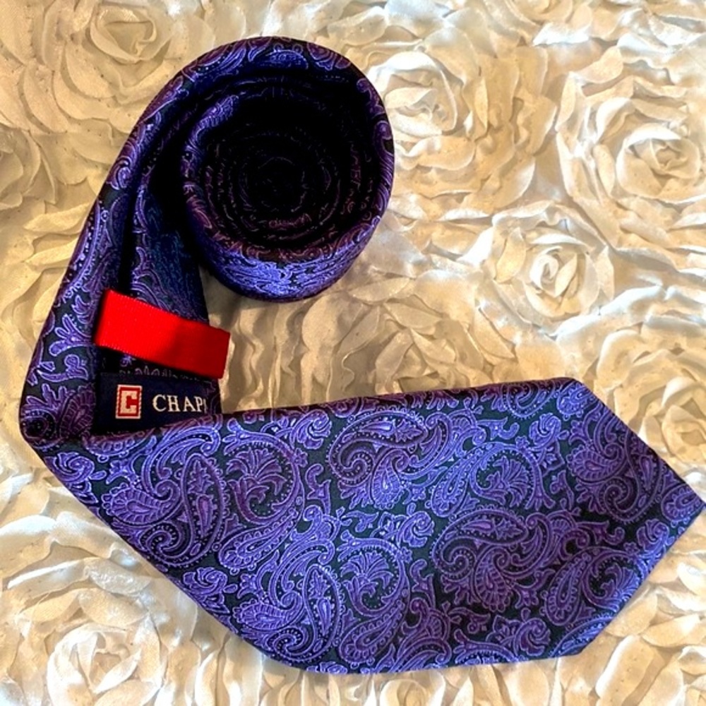New Champs paisley mens silk tie